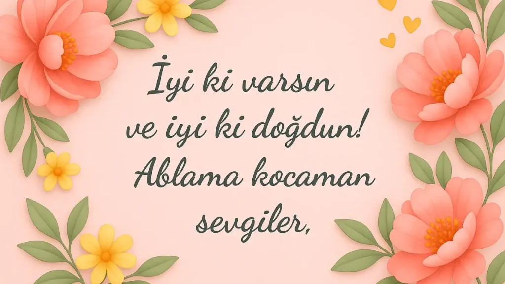 Ablaya Doğum Günü Mesajı